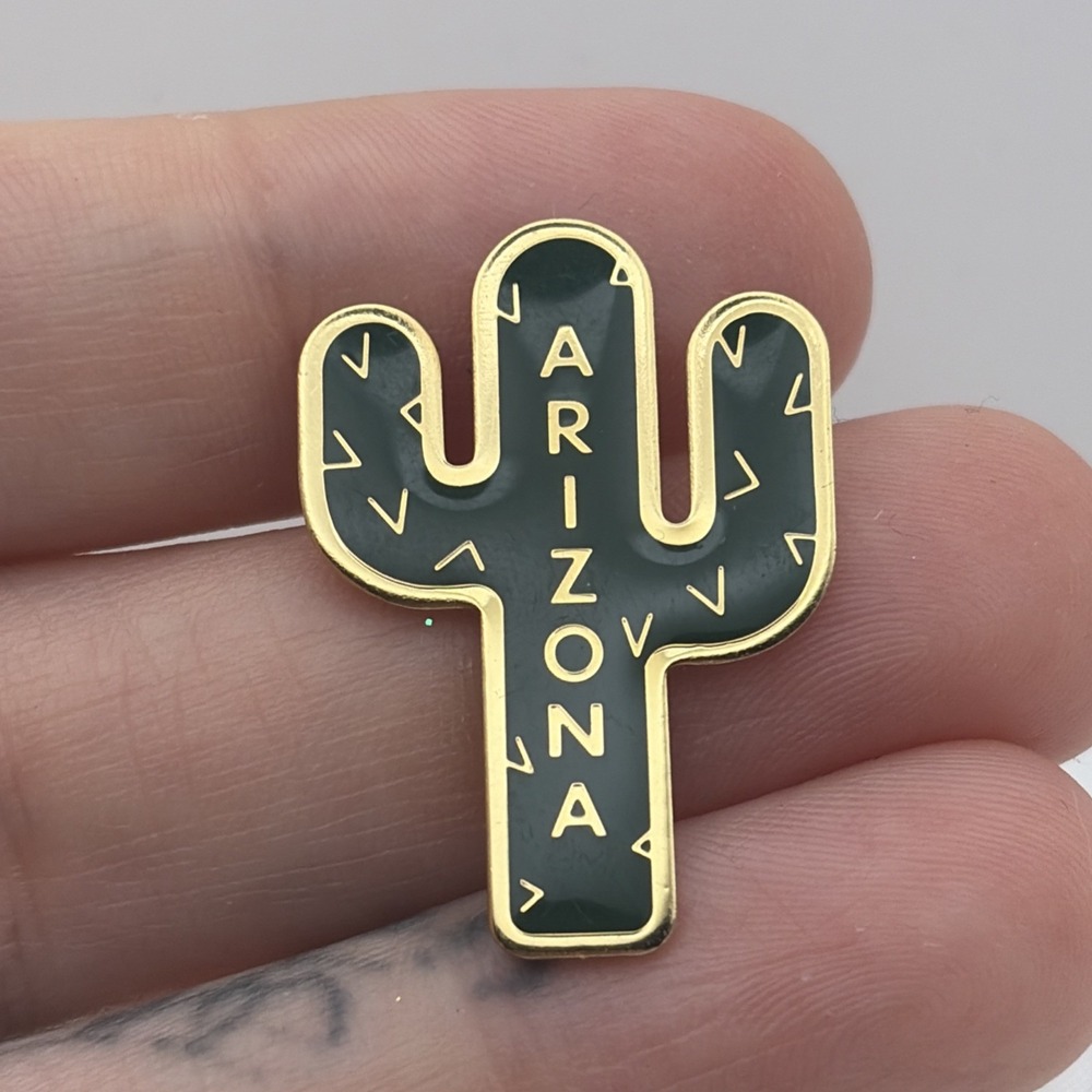 Arizona Green Cactus Plant United States Of America Lapel Hat Pin